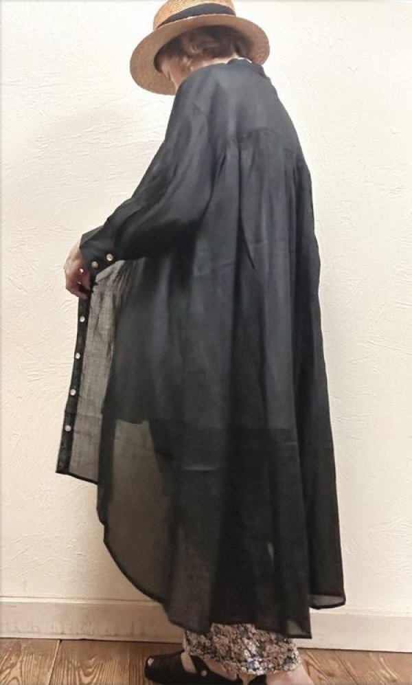 画像2: co;ill nine（コールナイン）　ラミーバックギャザーシャツワンピース