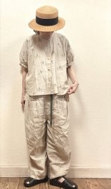 LUEUF（ルフ）　ホースパターンバンドカラーシャツ