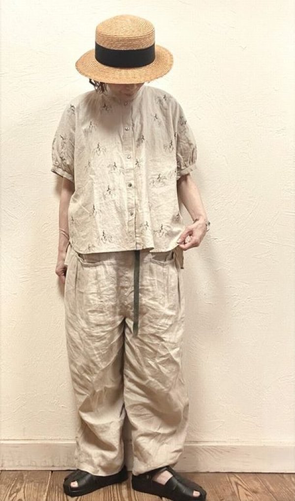 画像1: LUEUF（ルフ）　ホースパターンバンドカラーシャツ