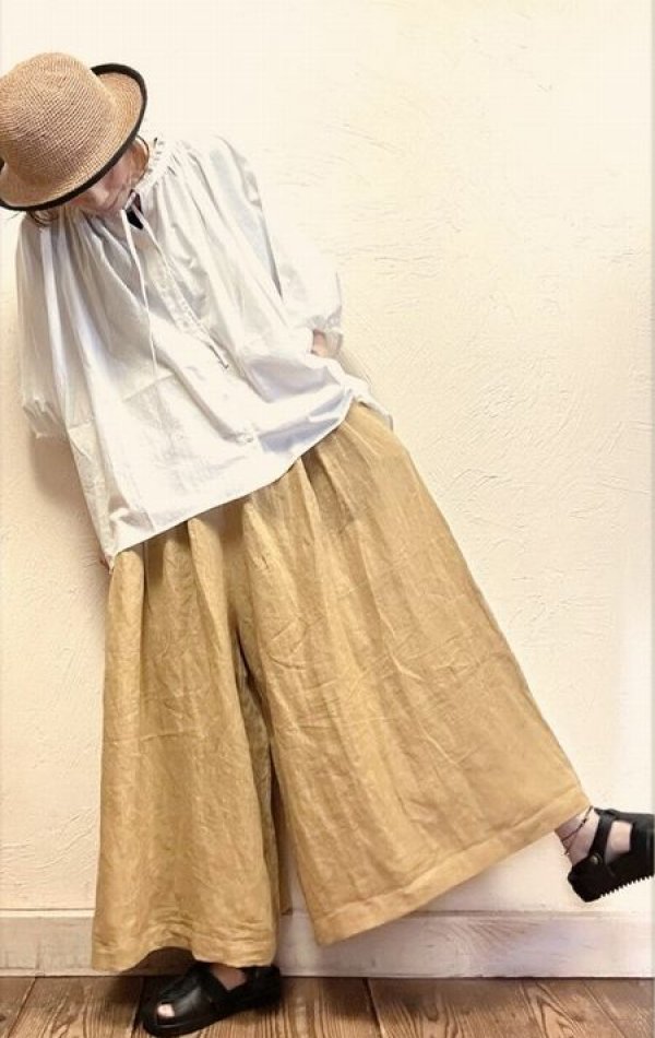 画像1: co;ill nine（コールナイン）　リネンスカートパンツ