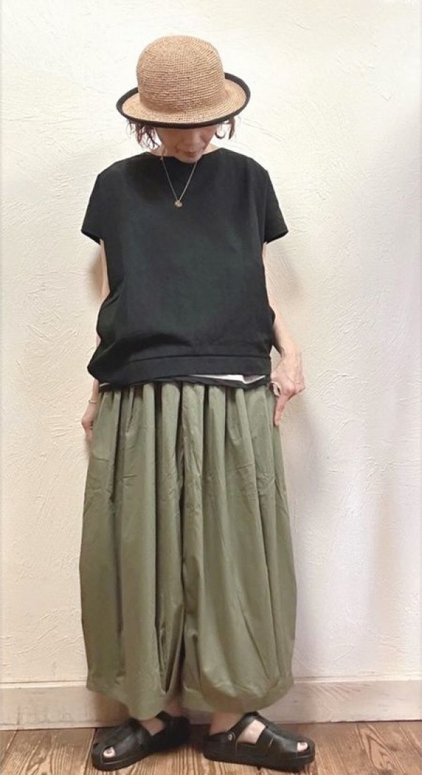 画像2: sabbatum（サバタム）　シルケット天竺ジャガードワッシャーバックタックプルオーバー