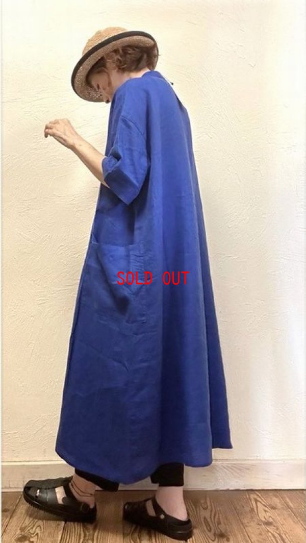 画像3: heavenly（ヘブンリー）　リネンバンドカラープルオーバーワンピース