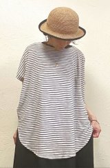 sun valley(サンバレー）　TCスラブ天竺ボーダーワイドプルオーバー