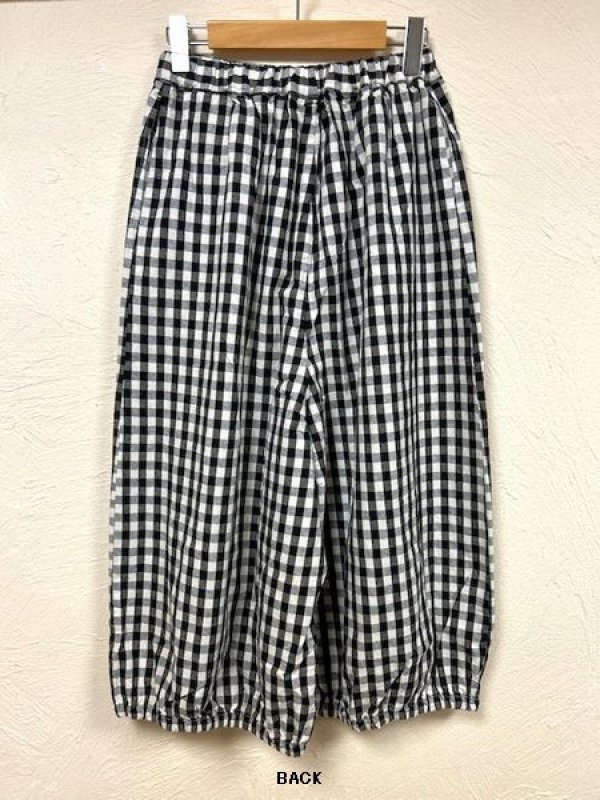 画像6: sun valley(サンバレー）　コットンリネン平織り裾ギャザーサルエルパンツ