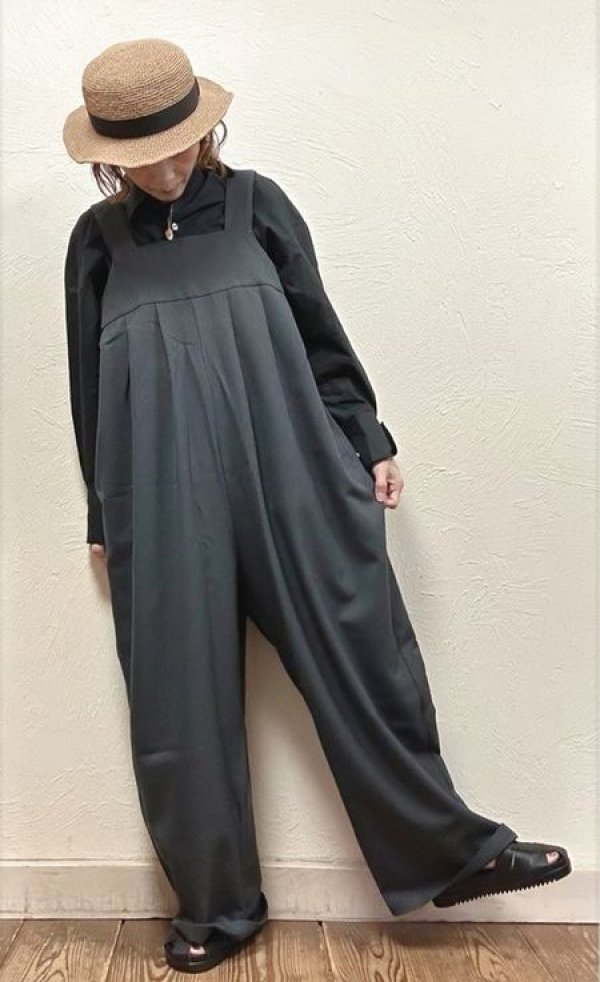 画像1: DIARIES（ダイアリーズ）　タックサロペットパンツ