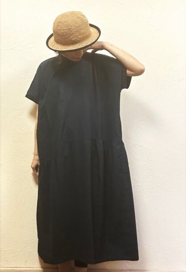 画像2: nachukara（ナチュカラ）　ナチュラル天竺×ブロードパッチワークワンピース
