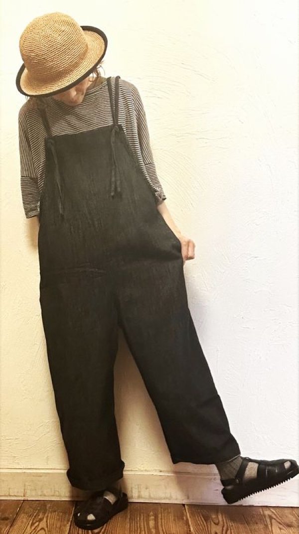 画像2: sun valley(サンバレー）　コットンリネンデニムサロペット