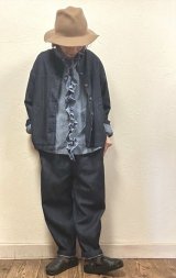 sun valley(サンバレー）　コットン甘織デニムノーカラージャケット