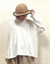 tumugu（ツムグ）　ガーゼ裏毛×レーヨンフリルカラープルオーバー