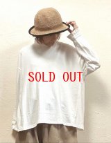 tumugu（ツムグ）　ガーゼ裏毛×レーヨンフリルカラープルオーバー