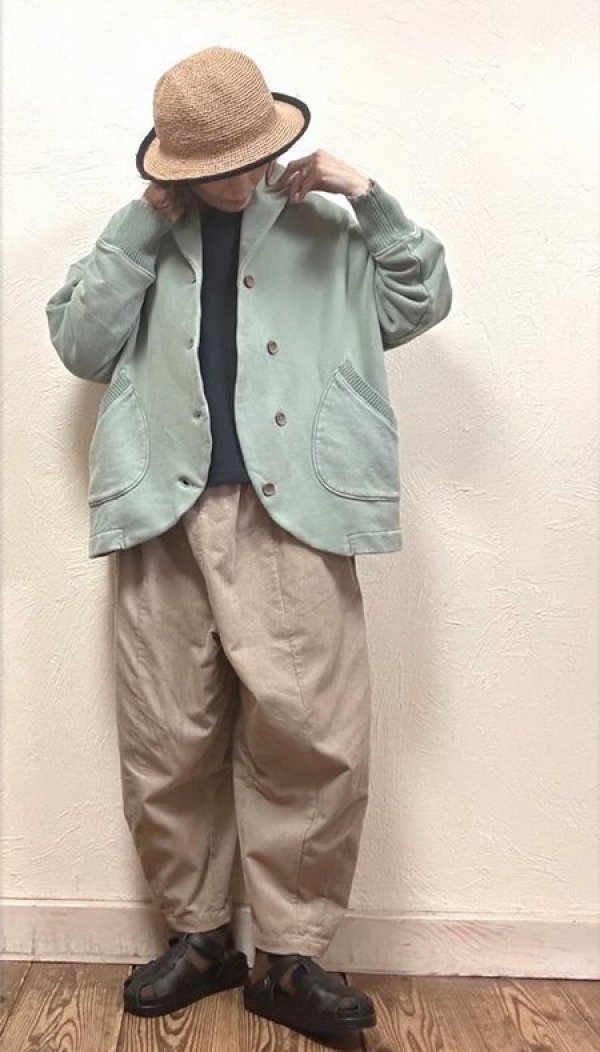 画像1: tumugu（ツムグ）　コットン裏起毛×ニットジャケット