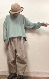 tumugu（ツムグ）　コットン裏起毛×ニットプルオーバー