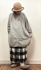 sun valley（サンバレー）　コットンダブルガーゼ製品染め2wayチュニック