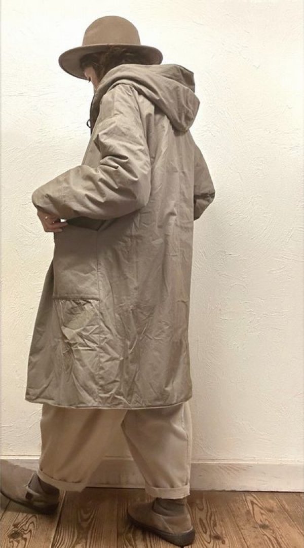 画像4: tukuroi(ツクロイ）　コットン馬布ピーチ起毛×裏フリースフードコート