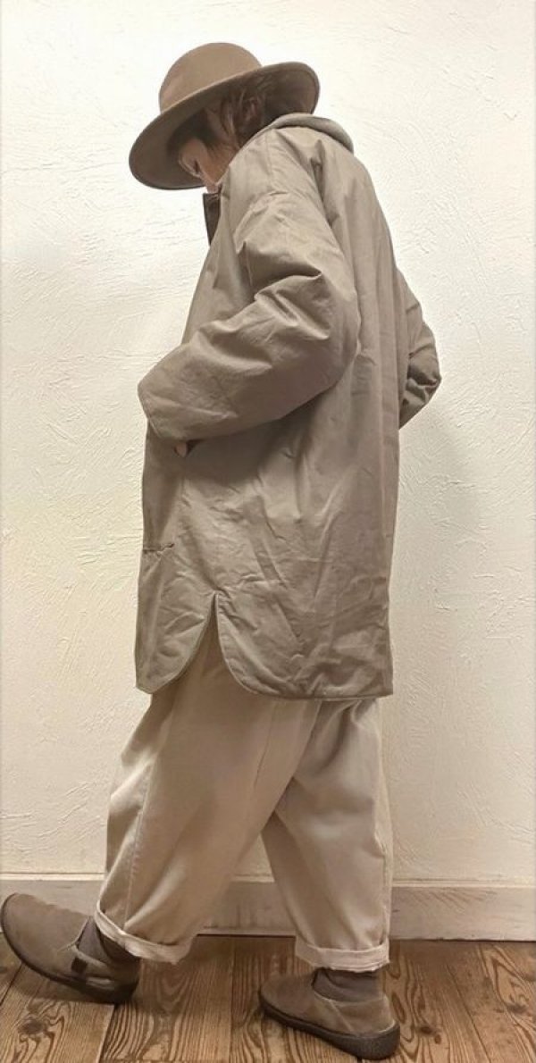 画像2: tukuroi(ツクロイ)　コットン馬布ピーチ起毛×裏フリースステンカラーコート