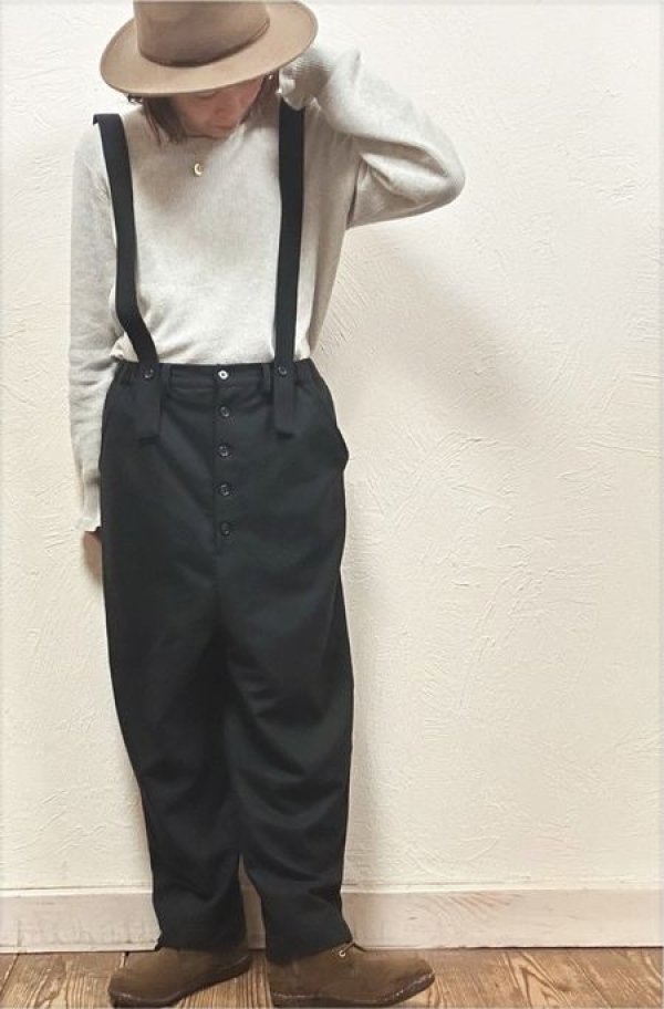 画像3: nachukara(ナチュカラ）　ウオッシャブルウールサスペンダーパンツ
