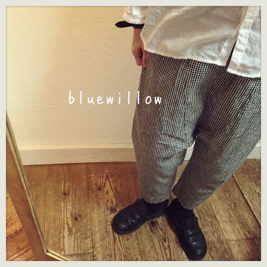 blue willow(ブルーウィロー） 1444 コットンリネンサルエルパンツ