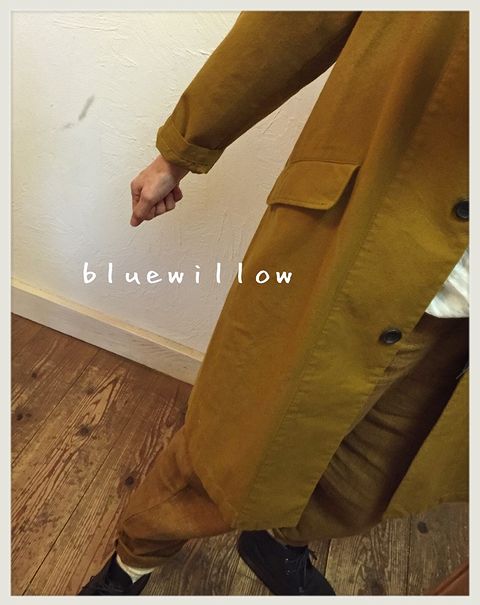 ミドル丈　ウール　blue willow 秋冬　コート　ブルーウィロー