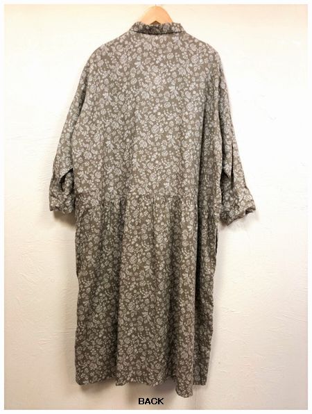 新品ICHI Antiquites フローラルパターンリネンワンピースichi