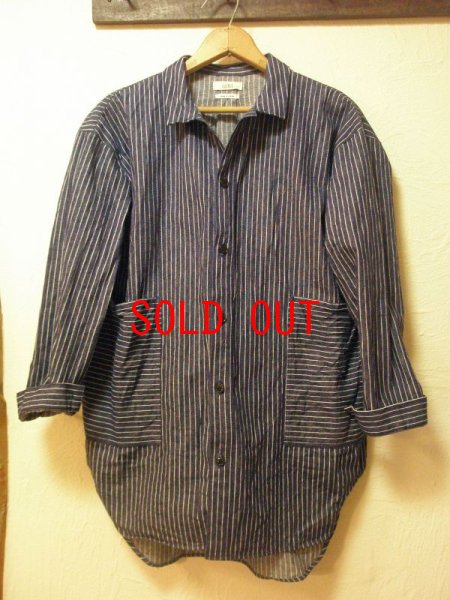 画像1: ichi /イチ　ストライプシャツジャケット (1)