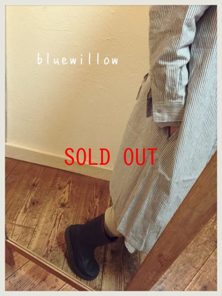 画像5: blue willow(ブルーウィロー）　ヒッコリーストライプコートワンピース (5)