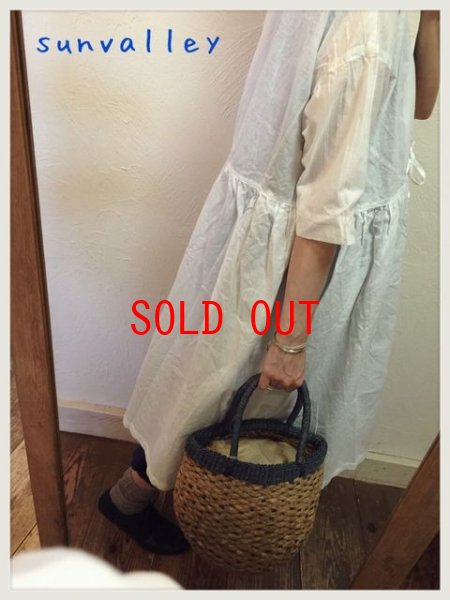 画像3: sunvalley(サンバレー）　コットンローブインデイゴセルヴィッチガウン (3)