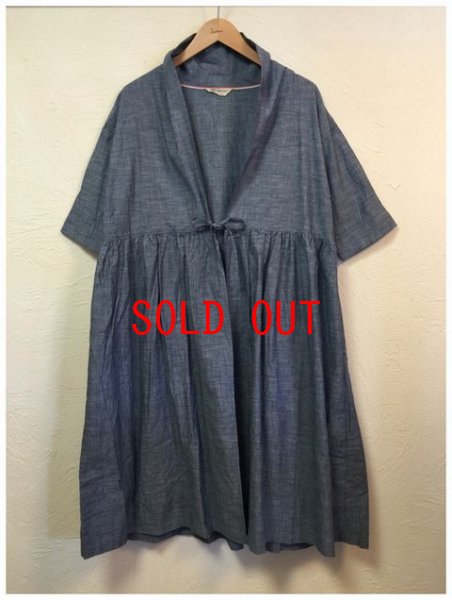 画像8: sunvalley(サンバレー）　コットンローブインデイゴセルヴィッチガウン (8)