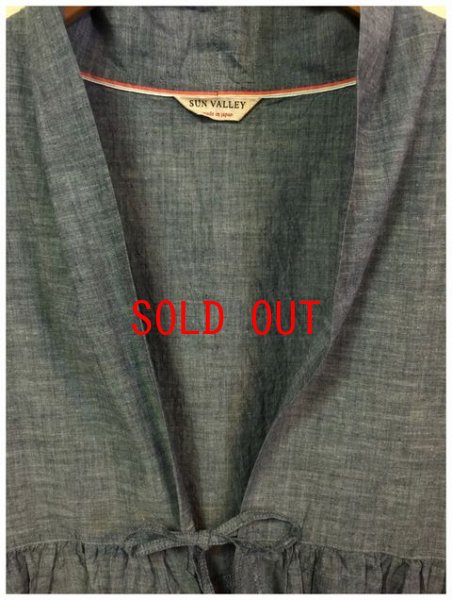 画像11: sunvalley(サンバレー）　コットンローブインデイゴセルヴィッチガウン (11)