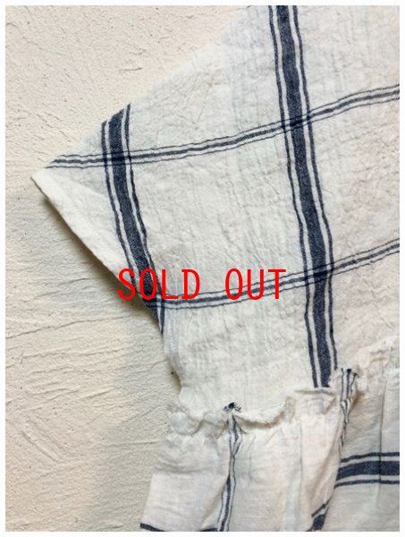 画像8: ichi/Antiquite's(アンティークス）　リネンチェックプルオーバー (8)