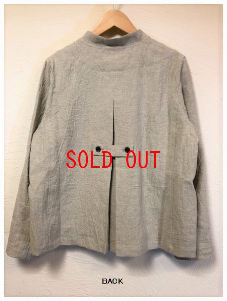 画像7: LUEUF(ルフ）　リネンシャンブレートリプルウオッシュスタンドカラージャケット (7)