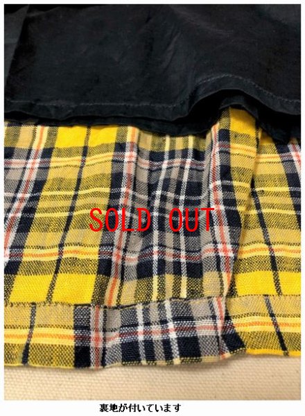 画像13: ichi Antiquite's(アンティークス）　リネンタータンチェックギャザースカート (13)