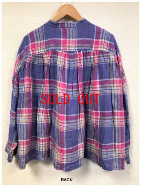 画像4: ichi/Antiquite's(アンティークス）　リネンボイルマドラスチェックシャツ (4)