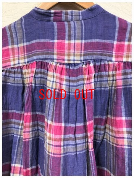 画像6: ichi/Antiquite's(アンティークス）　リネンボイルマドラスチェックシャツ (6)