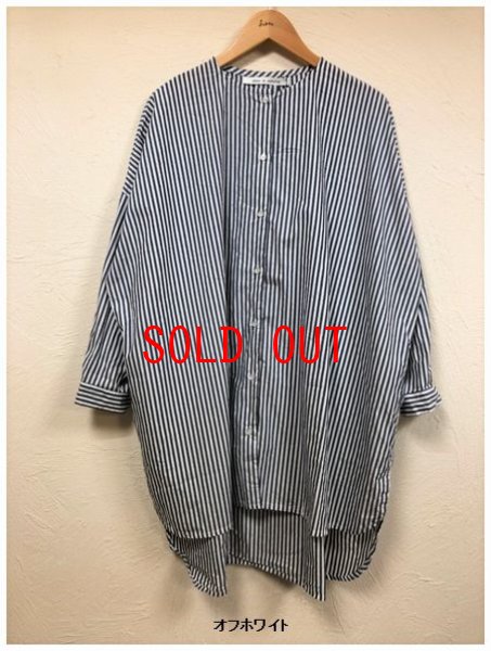 画像4: sabbatum(サバタム）　先染めストライプドロップシャツ (4)