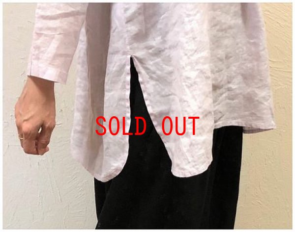 画像2: a+koloni(コロニー）　ベルギーリネンVネックチュニック (2)