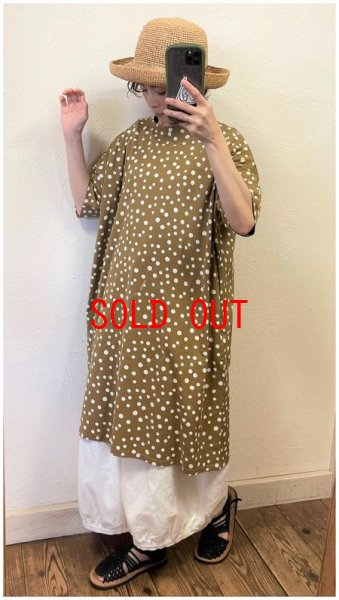 画像2: ichi(イチ）　ランダムドットロングワイドプルオーバー (2)