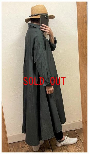 画像3: sabbatum(サバタム）　コットンAラインシャツワンピース (3)