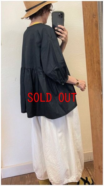 画像2: sabbatum(サバタム）　タイプライターウエストギャザーブラウス (2)