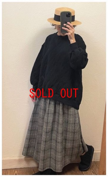 画像3: heavenly（ヘブンリー）　コットンリネンチェックラップイージースカート (3)