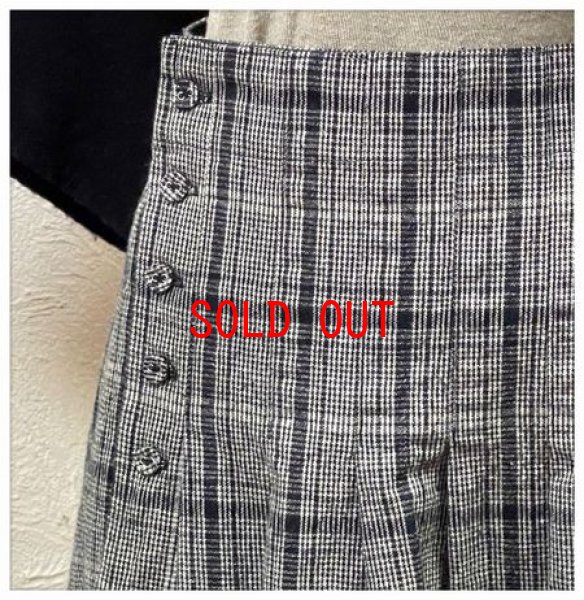 画像4: heavenly（ヘブンリー）　コットンリネンチェックラップイージースカート (4)