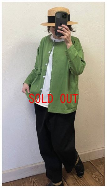 画像2: BLUE LAKE MARKET（ブルーレイクマーケット）　アメリカンドライ天竺サイドポケットカーディガン (2)