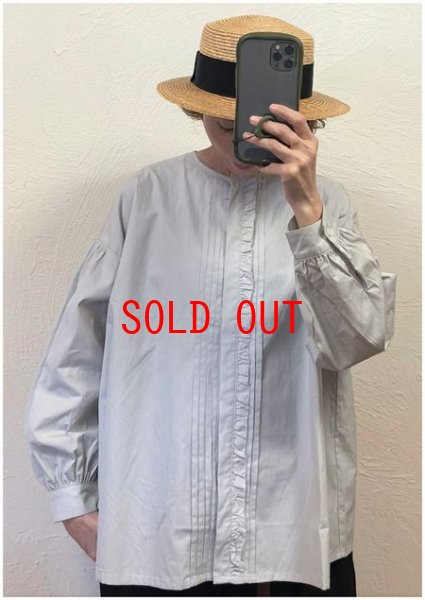 画像2: heavenly（ヘブンリー）　コットブロードクロスフリルタックブラウス (2)