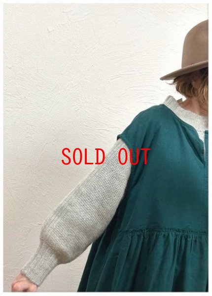 画像3: SETTE N（セッテン）　ネル起毛ノースリーブギャザーワンピース (3)