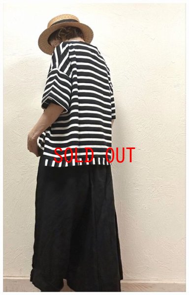 画像3: TANG(タング) 空紡糸天竺先染めボーダープルオーバー (3)