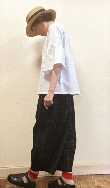 画像3: sun valley(サンバレー）　コットンリネン平織りバルーンパンツ (3)