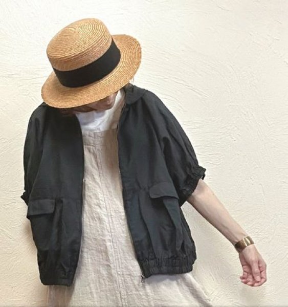 画像1: tukuroi（ツクロイ）　ラミーコットンフードブルゾン (1)