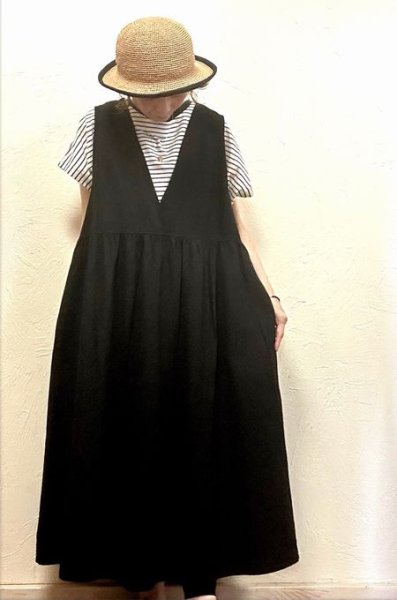 画像3: heavenly（ヘブンリー）　コットンリネン2wayジャンパースカート (3)