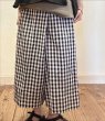 画像1: sun valley(サンバレー）　コットンリネン平織り裾ガウチョパンツ (1)
