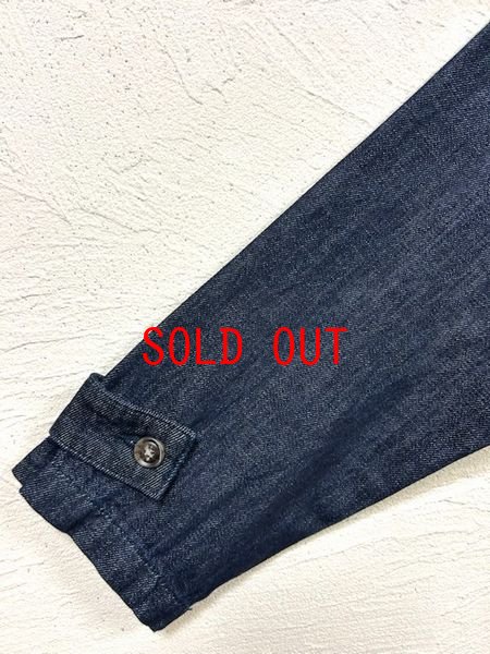 画像10: sun valley(サンバレー）　コットン甘織デニムノーカラージャケット (10)