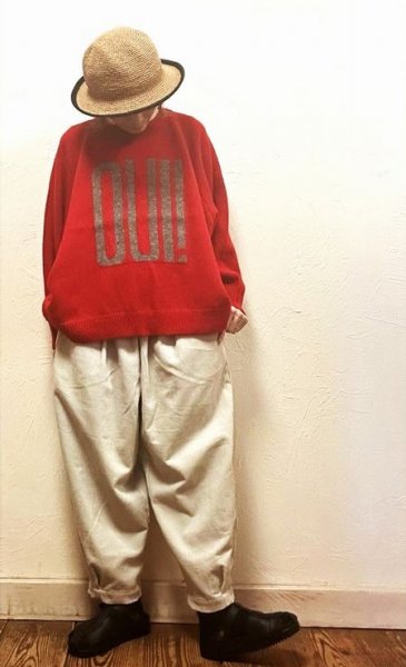 画像1: ichi(イチ）　シェットランドウールワイドプルオーバー (1)